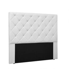 Cabeceira Tania Cama Box King 195 Cm Corino Branco