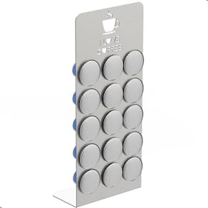 Suporte Porta Cápsulas de Café Inox Escovado 15 Cápsulas