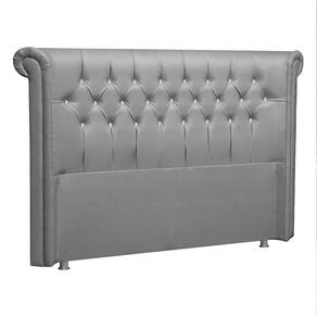 Cabeceira Solteiro Brescia P04 90 Cm Suede Cinza