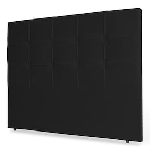 Cabeceira Estofada Cama Box Casal Fiorella 140Cm Preto