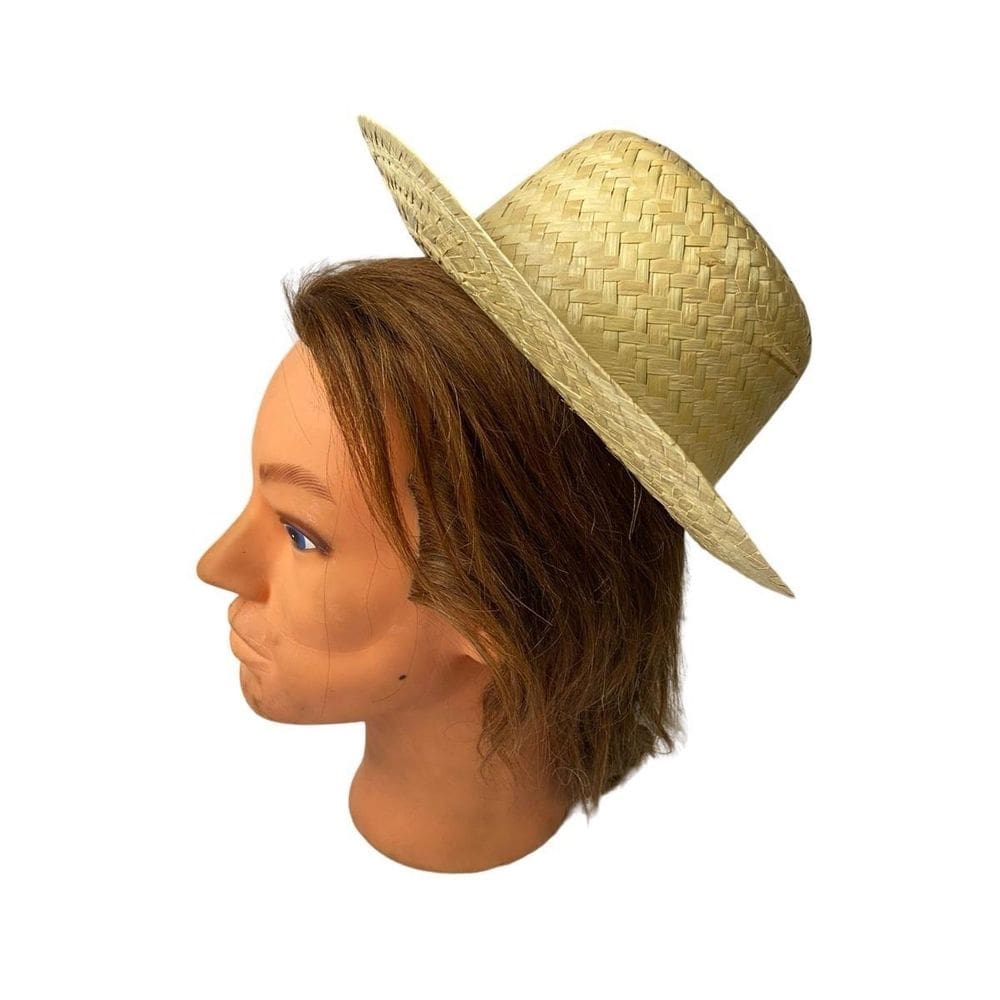 Mini Chapeu De Palha Caipira Festa Junina 28,5Cm Com 15Un