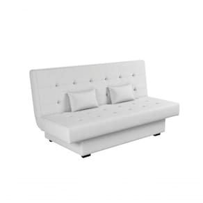 Sofá Cama Casal 3 Lugares Laila - Branco Korino
