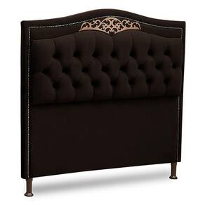 Cabeceira Estofada Box Casal King Size 195cm Corino Marrom