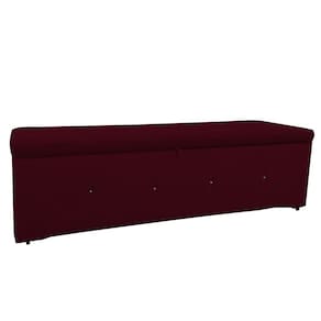 Baú Calçadeira Estofada Maria 158 Para Quarto Cama Bordo