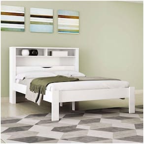 Cama Casal Invicta Com Baú Santos Andirá Branco