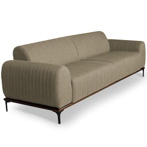 Sofá 3 Lugares Para Sala De Estar Molino 180 Cm Bege C-129