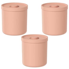 3X Lixeira De Banheiro 6 Litros Ou Bold Laranja