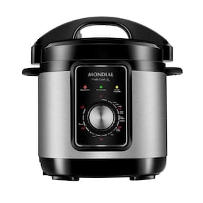 Panela De Pressão Elétrica Mondial Pratic Cook 3l Premium I Pe-47-3l-i Panela Elétrica De Pressão-220v-preto/inox