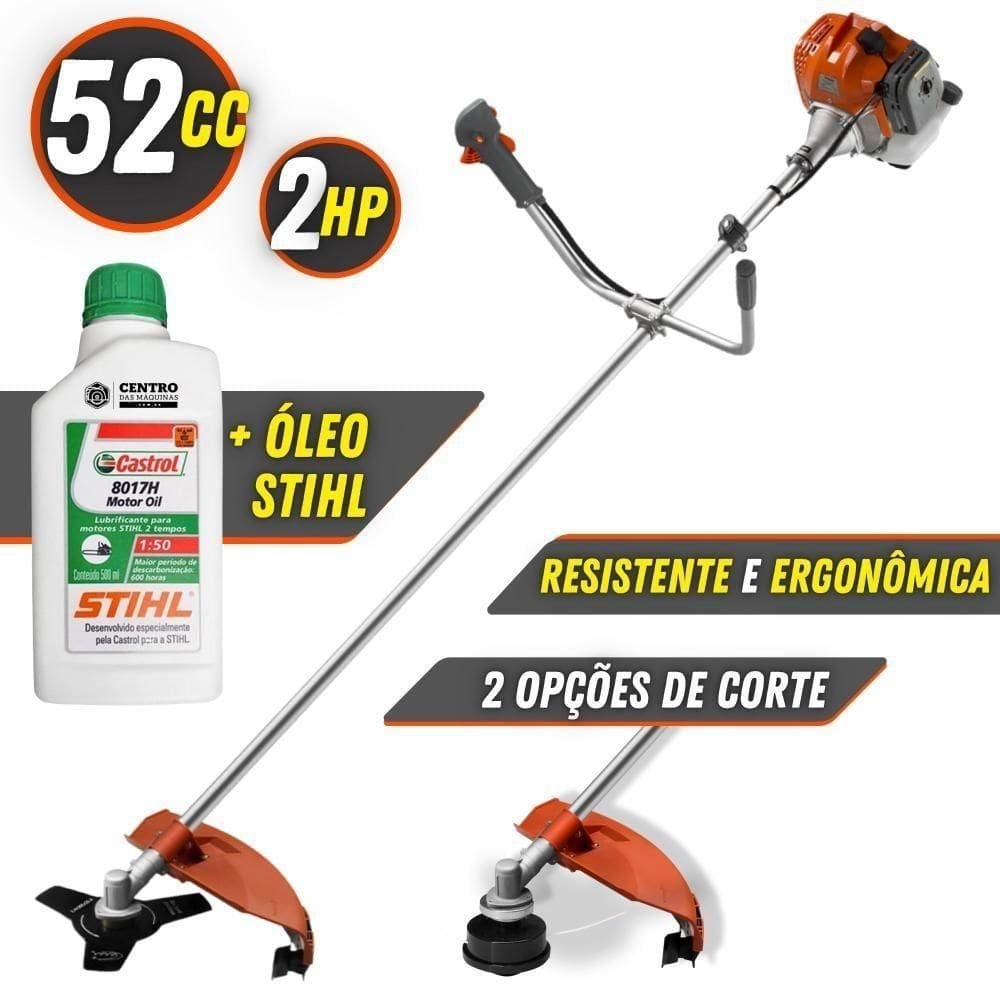 Roçadeira Com óleo Stihl Rl520acn Lateral Tekna 52cc 2hp