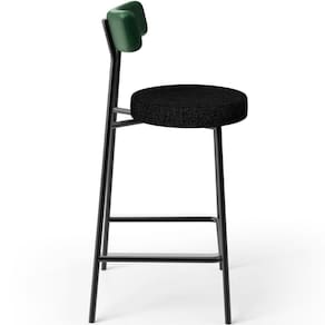 Banqueta Baixa Bar Cozinha E Sala De Jantar Milão L02 Facto Verde Musgo Linho Chumbo -LyamDecor