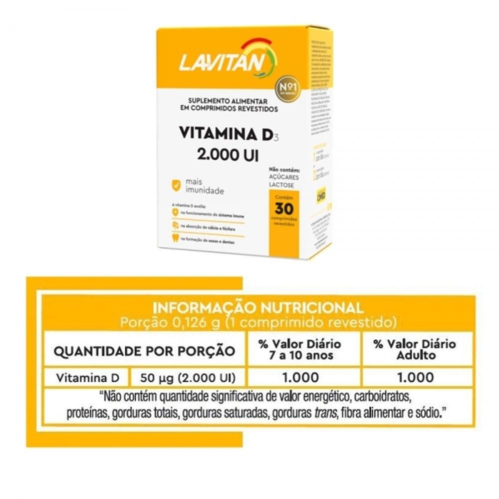 Vitamina D3 2.000 Ui C/30 Comp Rev