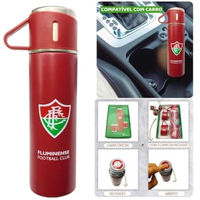 Kit 2 Garrafas Térmica 420Ml 6 Canecas G Quente Frio Vácuo