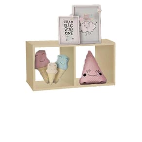 Nicho Duplo 60x30x20 Cm Em Mdf Natural [F031]