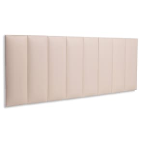 Cabeceira Queen Estofada Kit 8 Placas Reta - Courino Marfim / Off White