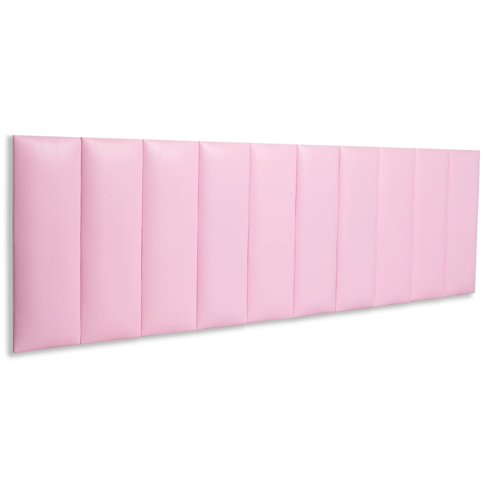 Cabeceira King Estofada Kit 10 Placas Reta - Courino Rosa