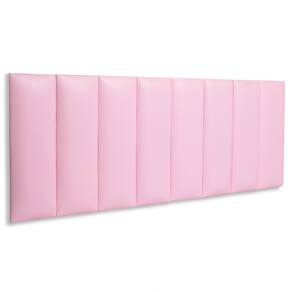 Cabeceira Queen Estofada  Kit 8 Placas  Reta - Courino Rosa