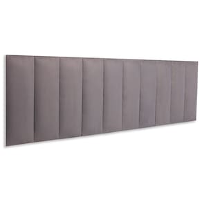 Cabeceira King Estofada Kit 10 Placas Reta - Suede Cinza