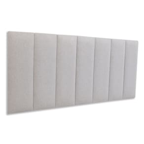 Cabeceira Casal Estofada Kit 7 Placas Reta - Linho Gelo