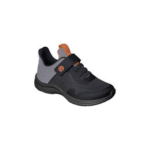 Tênis Infantil Masculino Ortopé Joy Comfy Fita Aderente Preto Grafite