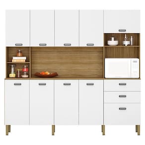 Cozinha Intense 10 Portas e 2 Gavetas Freijó Supremo - Kits Paraná