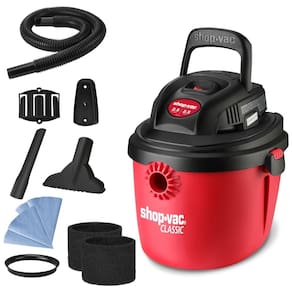 Aspirador de Pó Portátil de 9,48L, Úmido e Seco com Alça Dobrável e Suporte, 110V 1200W Shop Vac, Vermelho