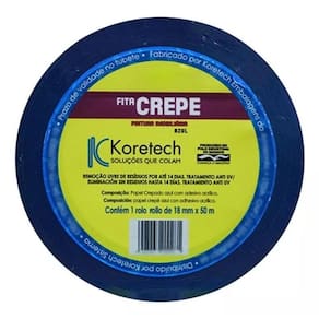 Fita Crepe Azul Imobiliária 48Mm X 50M Koretech - 200298