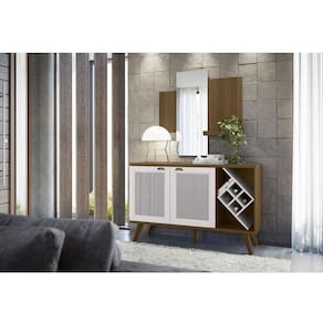 Aparador Buffet Ambiente Isis 2 Portas Imbuia Off White – New Ceval