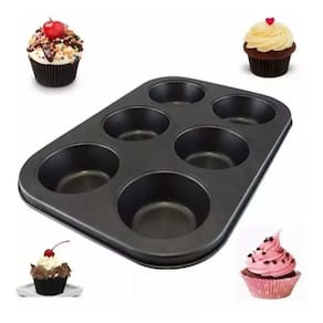 Kit 2 Forma P/ Cupcake E Pão Queijo Antiaderente 6 Cavidades