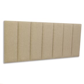 Cabeceira Casal Estofada Kit 7 Placas Reta - Linho Bege