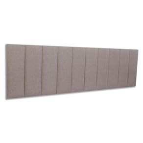 Cabeceira King Estofada Kit 10 Placas Reta - Linho Castor