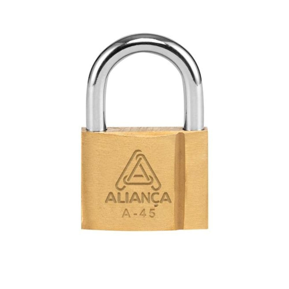 cadeado de latão com chaves 45mm alianca