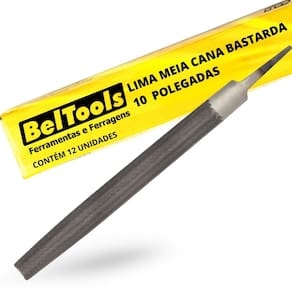Kit C/ 12 Lima Meia Cana Bastarda 10 Pol Beltools