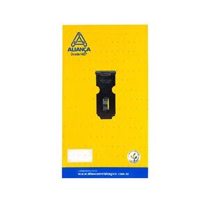 cartela porta cadeado 63mm preto fosco cartela alianca