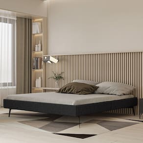 Base Bi Partida Slim Queen em Linho sem Cabeceira Skybox