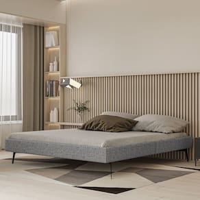 Base Bi Partida Slim Queen em Linho sem Cabeceira Skybox