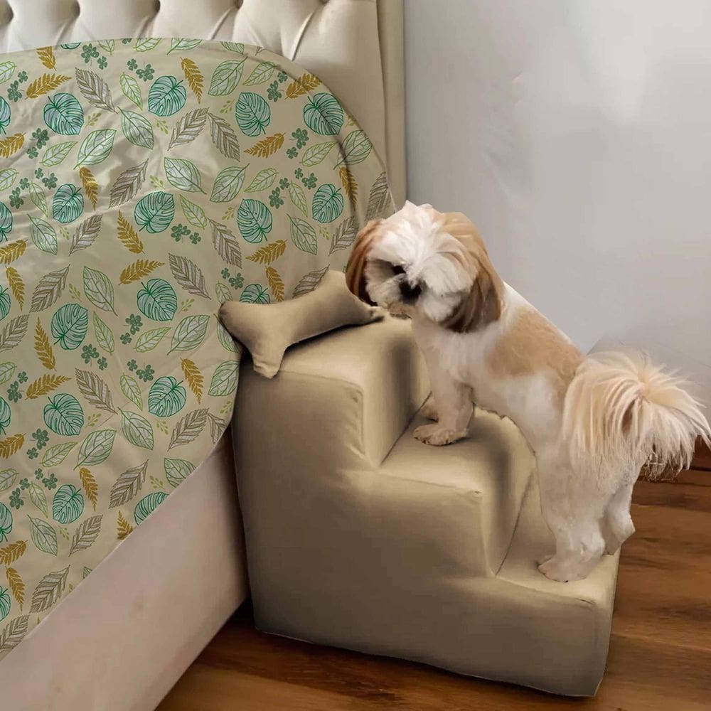 Escada Pet Para Cães e Gatos Teddy 3 Degraus Capuccino