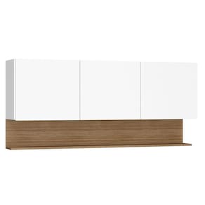 Armário Aéreo Line 3 Portas 150 cm Supremo Freijó - Kits Paraná