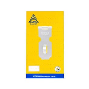 cartela porta cadeado 114mm branco cartela alianca