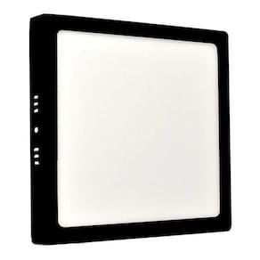 Painel Plafon Led 24W Quadrado Luz 6500K - Borda Preta