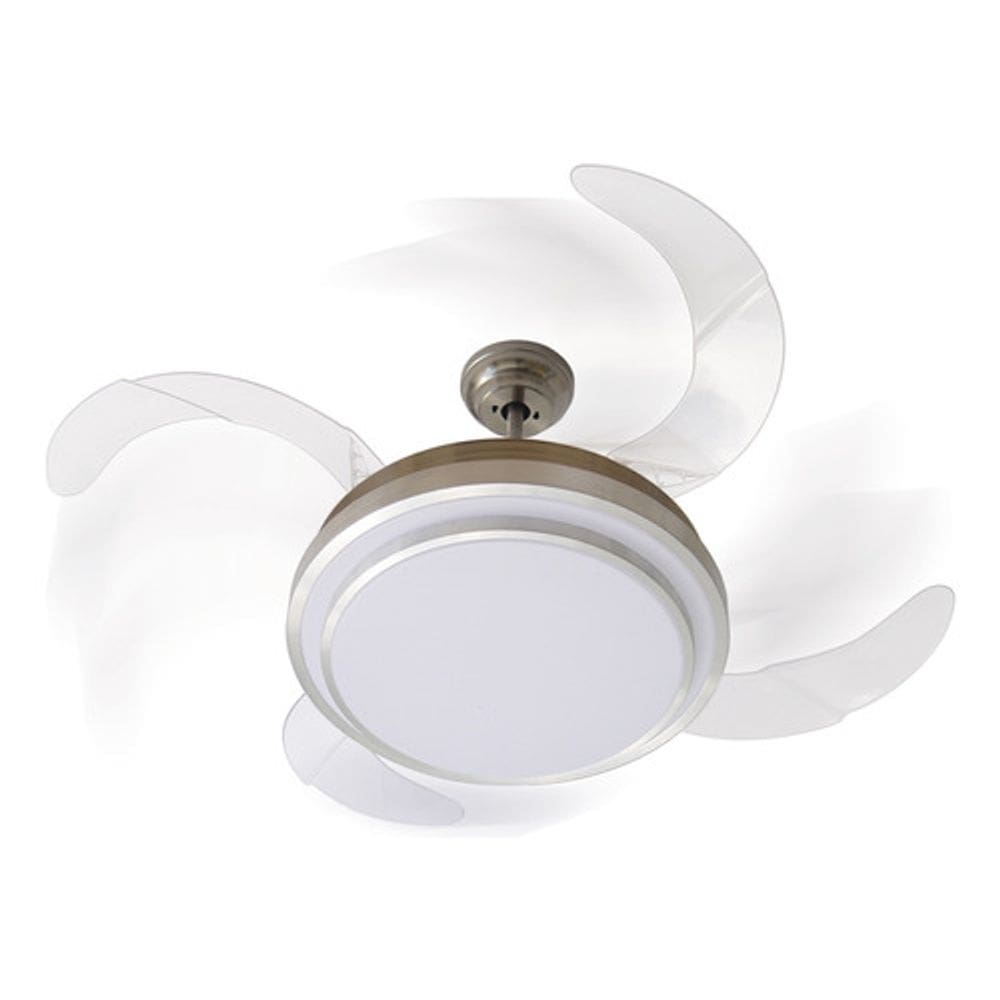 Ventilador Teto Retrátil Com Controle 110cm Cromado Bivolt