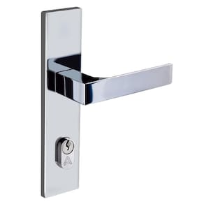 Fechadura Entrada Quadratta Reta Espelho 55mm Cromada Alianca