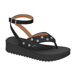 Sandalia Flat Com Tachas Na Correia Fecho Lateral Vizzano