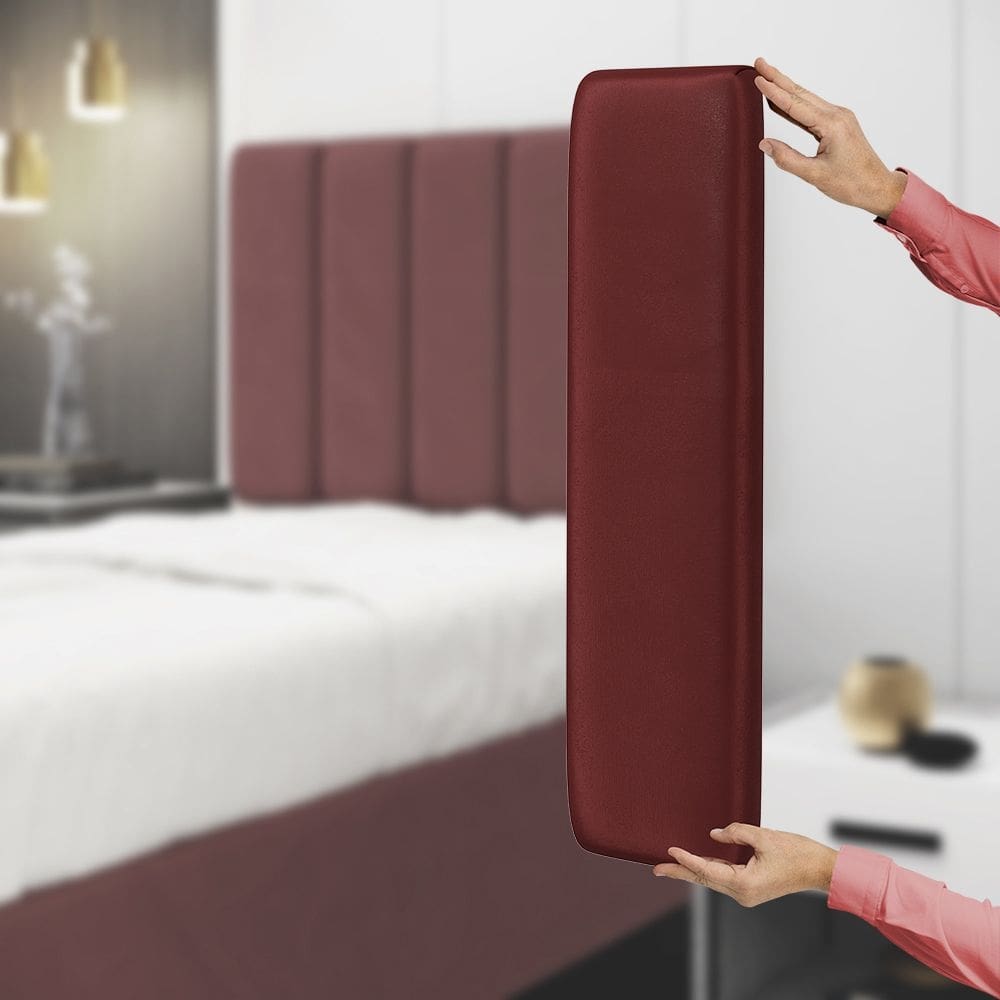 Painel Modulado Nashira 200 / N-034 Veludo Bordô