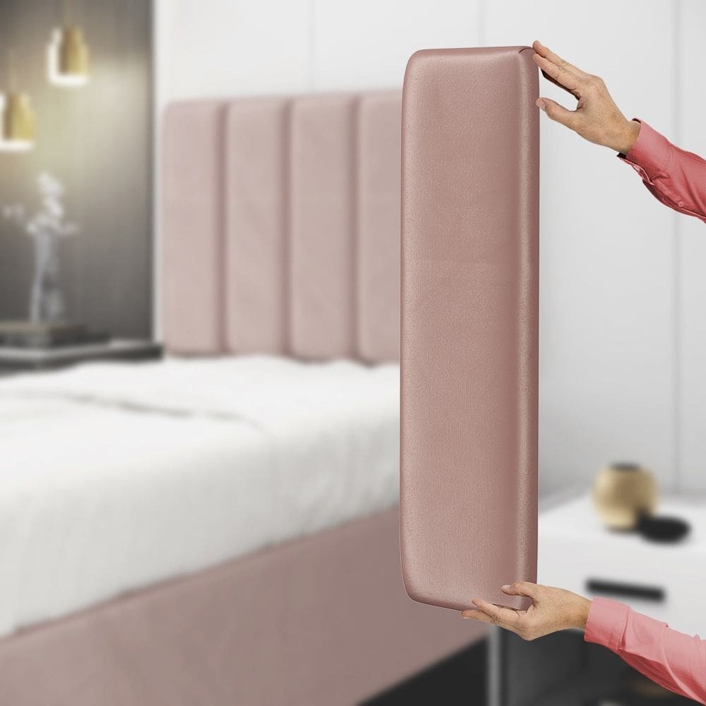Painel Modulado Nashira 160 / N-031 Veludo Rosê Claro