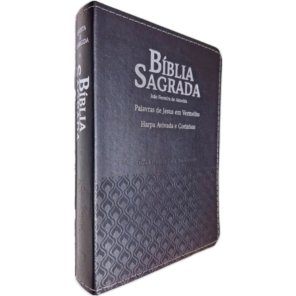 Bíblia Sagrada Com Pautas Letra Gigante ARC Com Harpa Avivada e Corinhos Letras de Jesus em Vermelho Capa Pu Preta Luxo