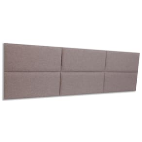 Cabeceira King Estofada Kit 6 Placas Retangular - Linho Castor