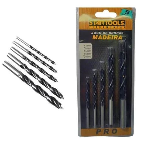 Kit Jogo De Brocas Para Madeira 5 Peças - Startools