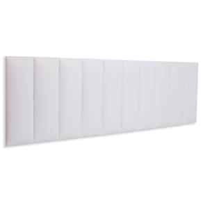 Cabeceira King Estofada Kit 10 Placas Reta - Courino Branco