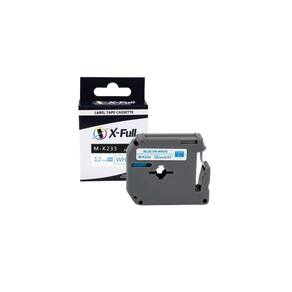 Fita Compatível Brother M-K233 X Branca Letra Azul 12Mm