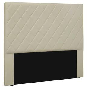 Cabeceira Estofada Box Casal Queen Size Esmeralda 160cm Bege